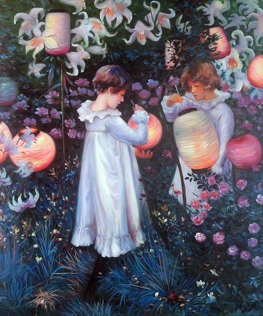 lukisan ar lily carnation